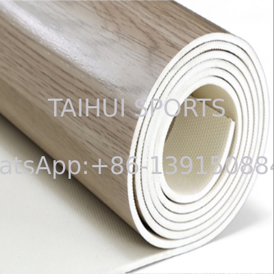 आधुनिक पर्यावरण के अनुकूल 3.5 मिमी-8 मिमी टिकाऊ खेल फर्श बास्केटबॉल/वोलीबॉल/टेबल टेनिस/बैडमिंटन/पिकलेबॉल कोर्ट के लिए लकड़ी का अनाज