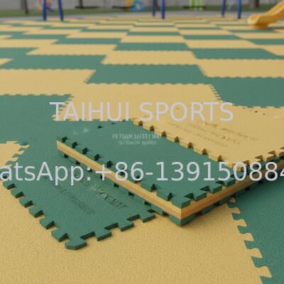 खेल के मैदान के लिए पीई फोम इंटरलॉकिंग सुरक्षा चटाई 10-100 मिमी मोटाई और एचआईसी और सीएफएच सुनिश्चित