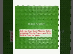 स्प्लिट प्रकार का ड्रेन शॉक एब्सॉर्बर त्वरित स्थापना खेल के लिए कृत्रिम घास के नीचे पर्यावरण के अनुकूल