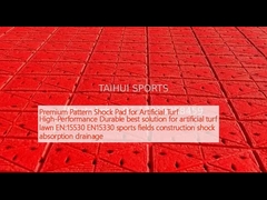कृत्रिम घास के लिए प्रीमियम पैटर्न शॉक पैड उच्च प्रदर्शन कृत्रिम घास घास के लिए टिकाऊ सबसे अच्छा समाधान EN:15530 EN15330 खेल के मैदानों निर्माण शॉक अवशोषण जल निकासी