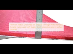 कृत्रिम घास के लिए प्रीमियम पैटर्न शॉक पैड उच्च प्रदर्शन और टिकाऊ अनुकूलित उच्च गुणवत्ता वाले शॉक अवशोषण खेल सतह अंडरले