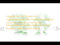 उच्च प्रदर्शन वाले टीपीई भरने वाले ग्रेन्यूल के साथ अपने टर्फ सिस्टम को उन्नत करें कृत्रिम टर्फ के लिए पसंदीदा विकल्प विश्वव्यापी फीफा मानक गुणवत्ता और मूल्य प्रदान करना स्थायित्व, सुरक्षा,कम थोक घनत्व